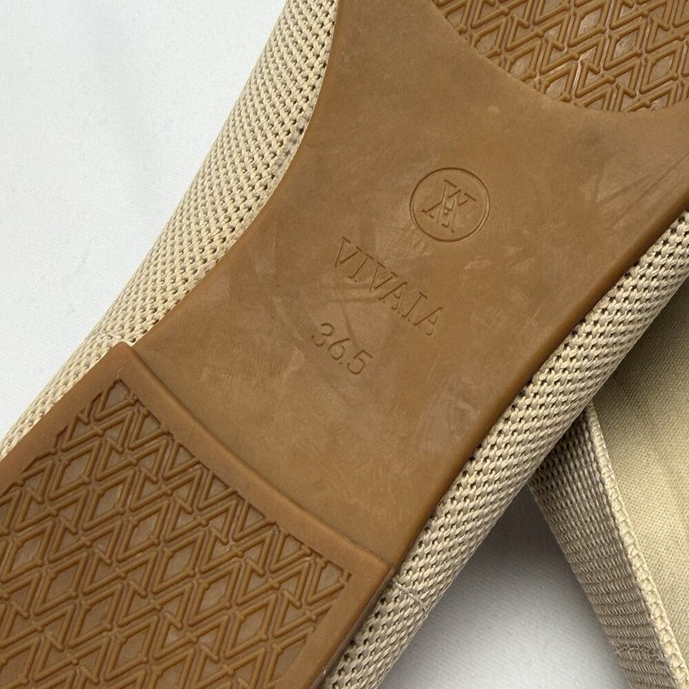 VIVAIA Dachshund Flats Women's 36.5 Beige Knit Slip On Loafers Dog Print - Picture 7 of 7